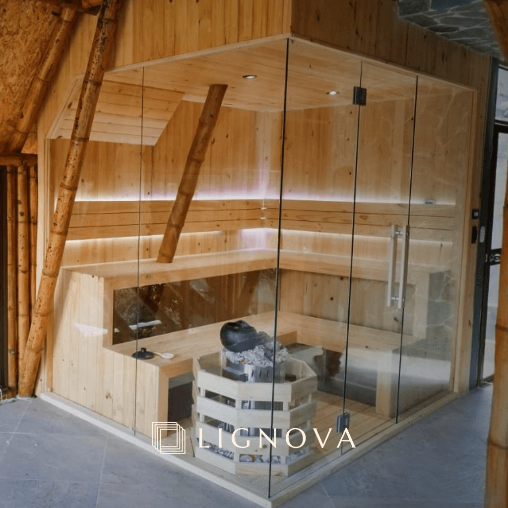 Sauna en pino Hotel La Vega
