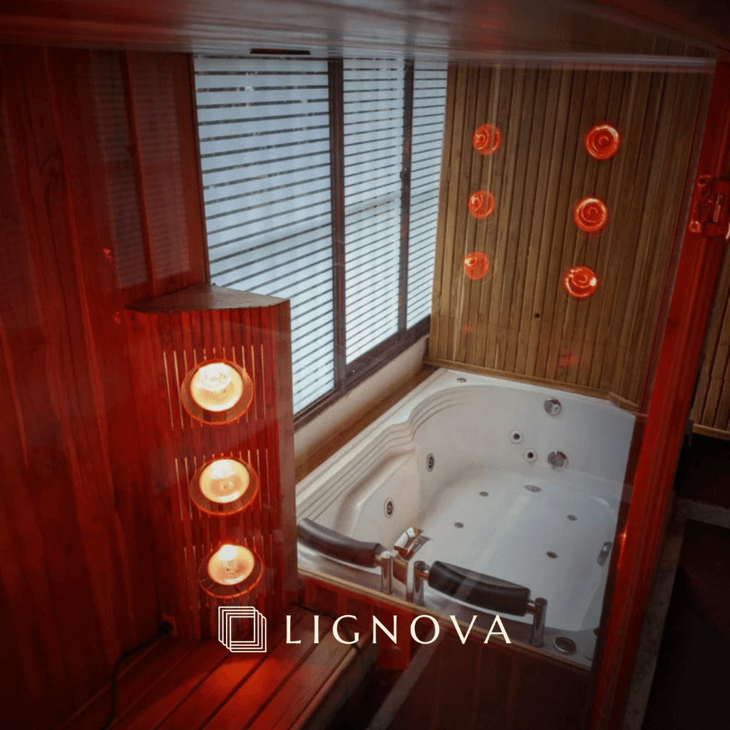 Fábrica de saunas en Bogotá: sauna residencial de alta gama diseñado a medida.